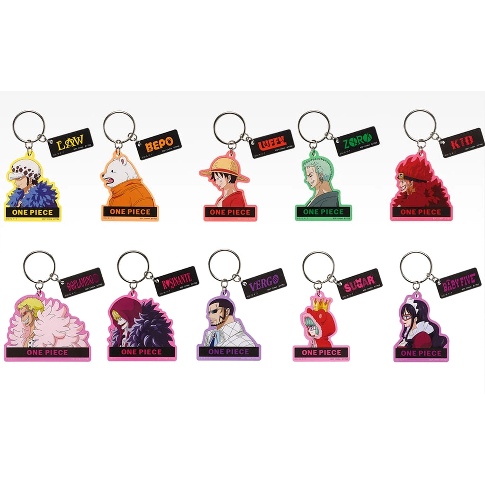One Piece Trafalgar Law & Others All 10 Types Set Ichiban Kuji The Unbreakable Law Acrylic Keychain Prize I [USED]