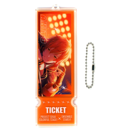 Akito Shinonome Project SEKAI Colorful Stage! feat. Hatsune Miku x Ensemble Stars!! Ticket Style Acrylic Keychain EX [USED]