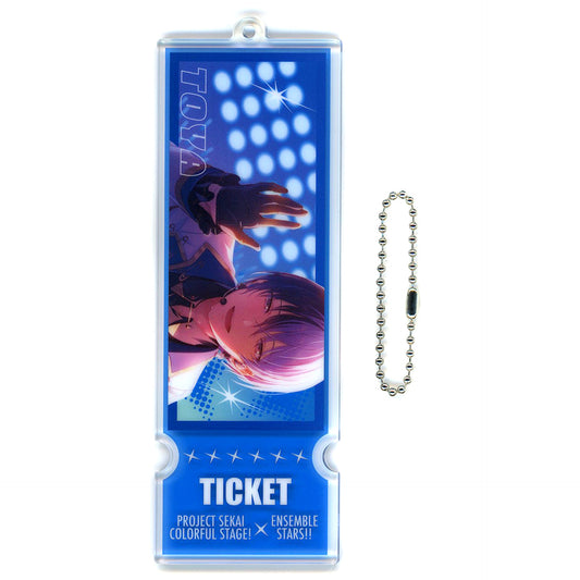 Toya Aoyagi Project SEKAI Colorful Stage! feat. Hatsune Miku x Ensemble Stars!! Ticket-Style Acrylic Keychain EX [USED]