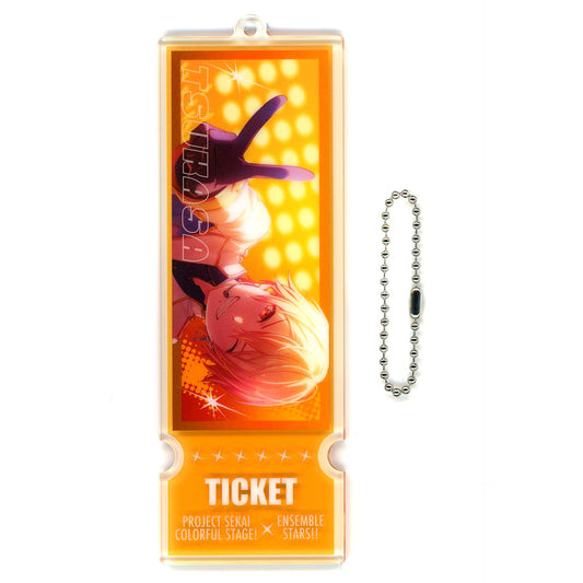 Tsukasa Tenma Project SEKAI Colorful Stage! feat. Hatsune Miku x Ensemble Stars!! Ticket Style Acrylic Keychain EX [USED]