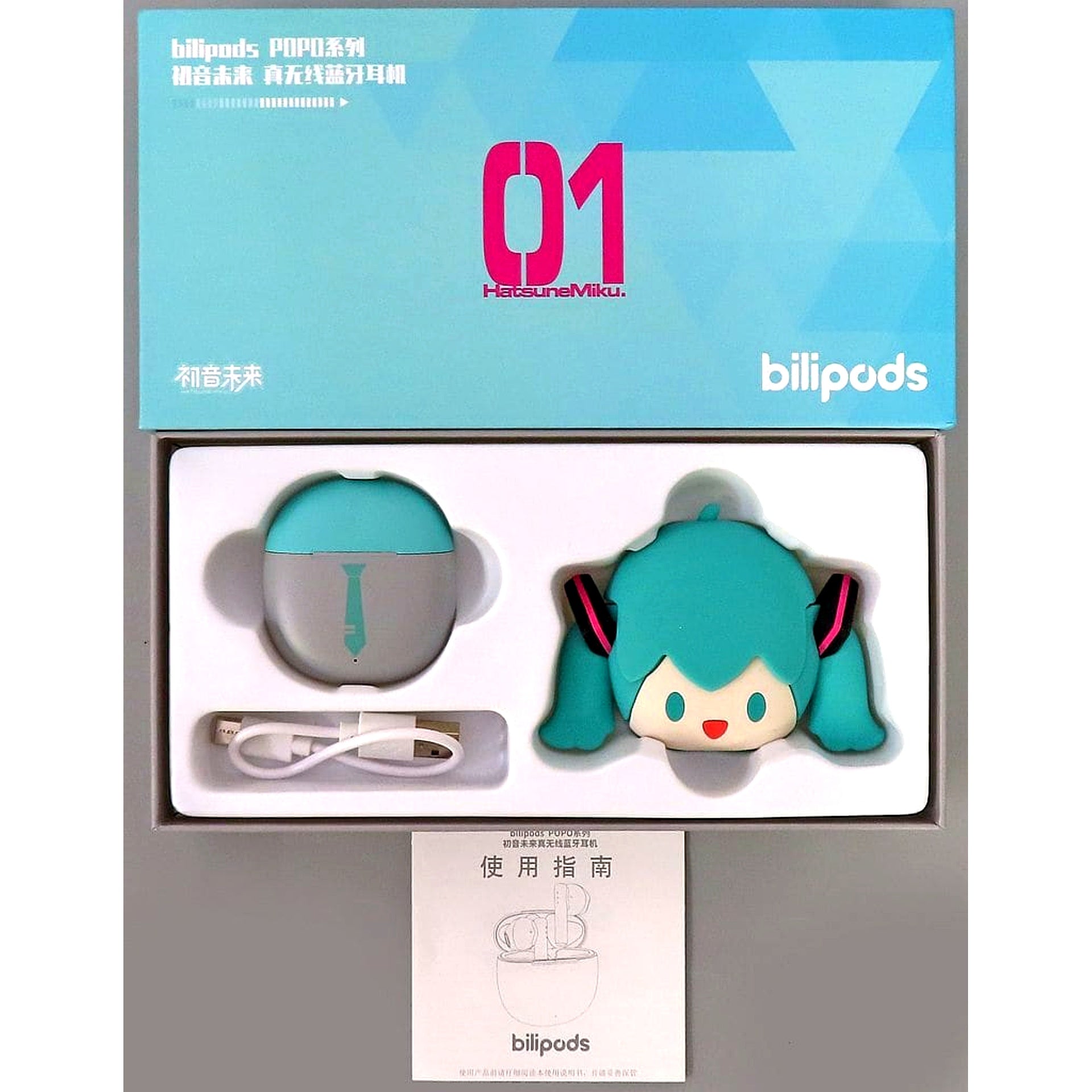 Hatsune Miku VOCALOID billpods Bluetooth Earphones billbill Collaboration [USED]