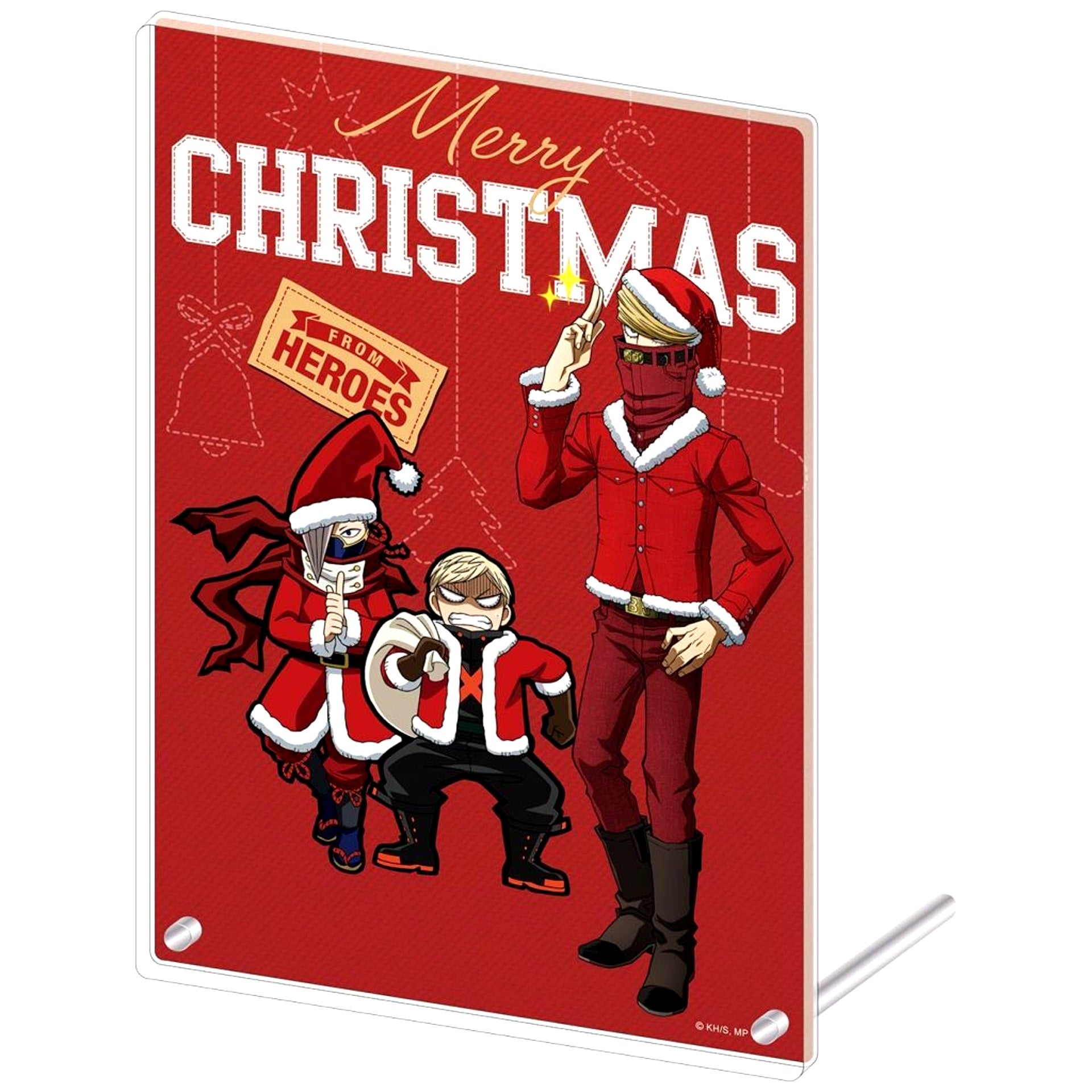 Katsuki Bakugo & Best Jeanist & Edgeshot Christmas My Hero Academia Acrylic Art Panel [USED]