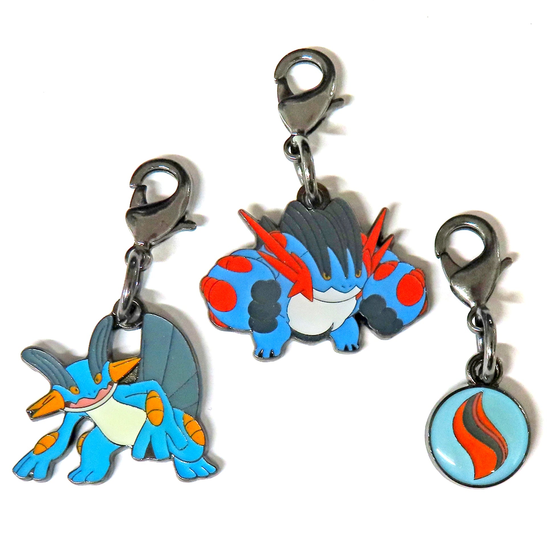 Mega Swampert Metal Charm Set of 3 Pokemon Center Ltd [USED]