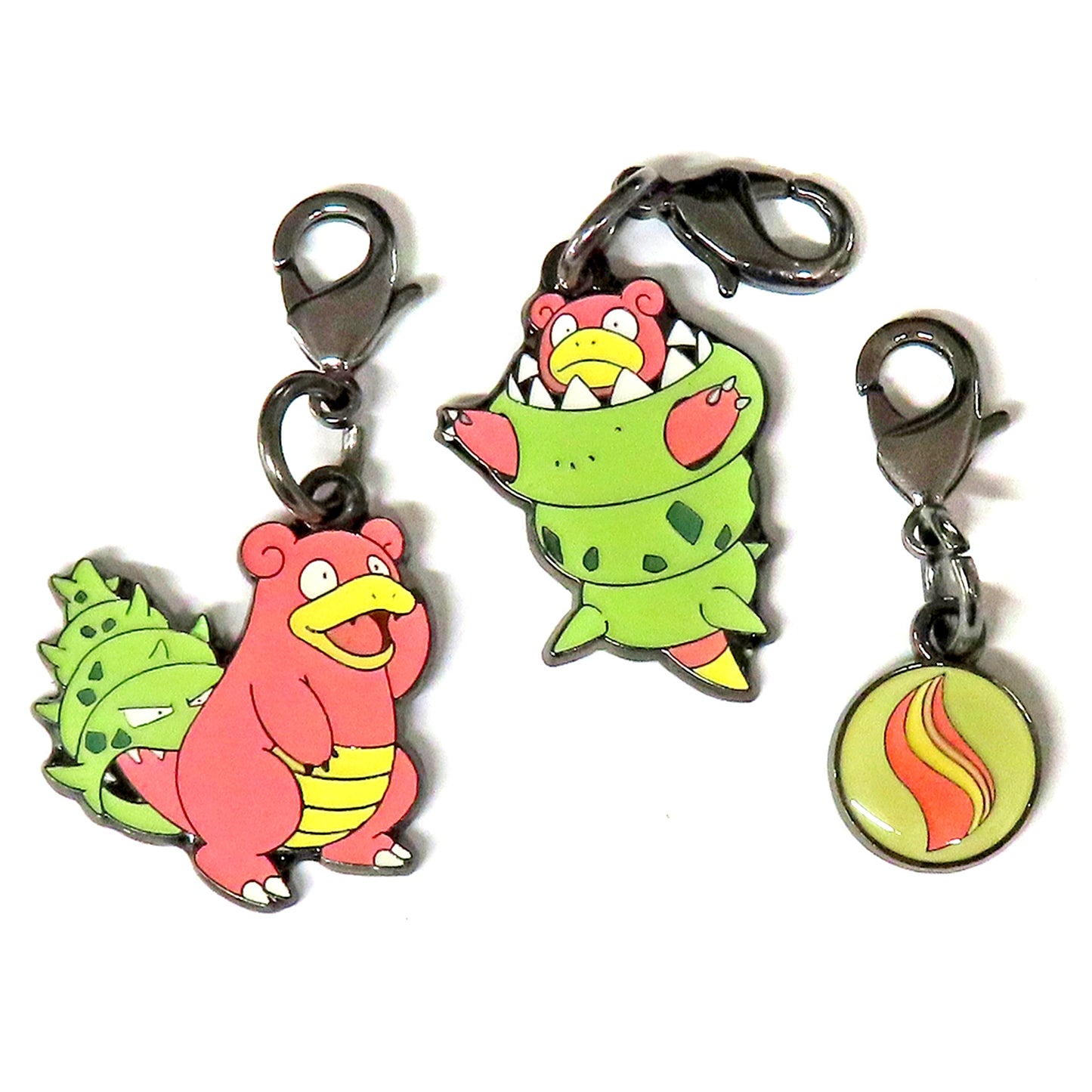 Set of 3 Mega Slowbro Pokemon Metal Charm Pokemon Center Limited [USED]