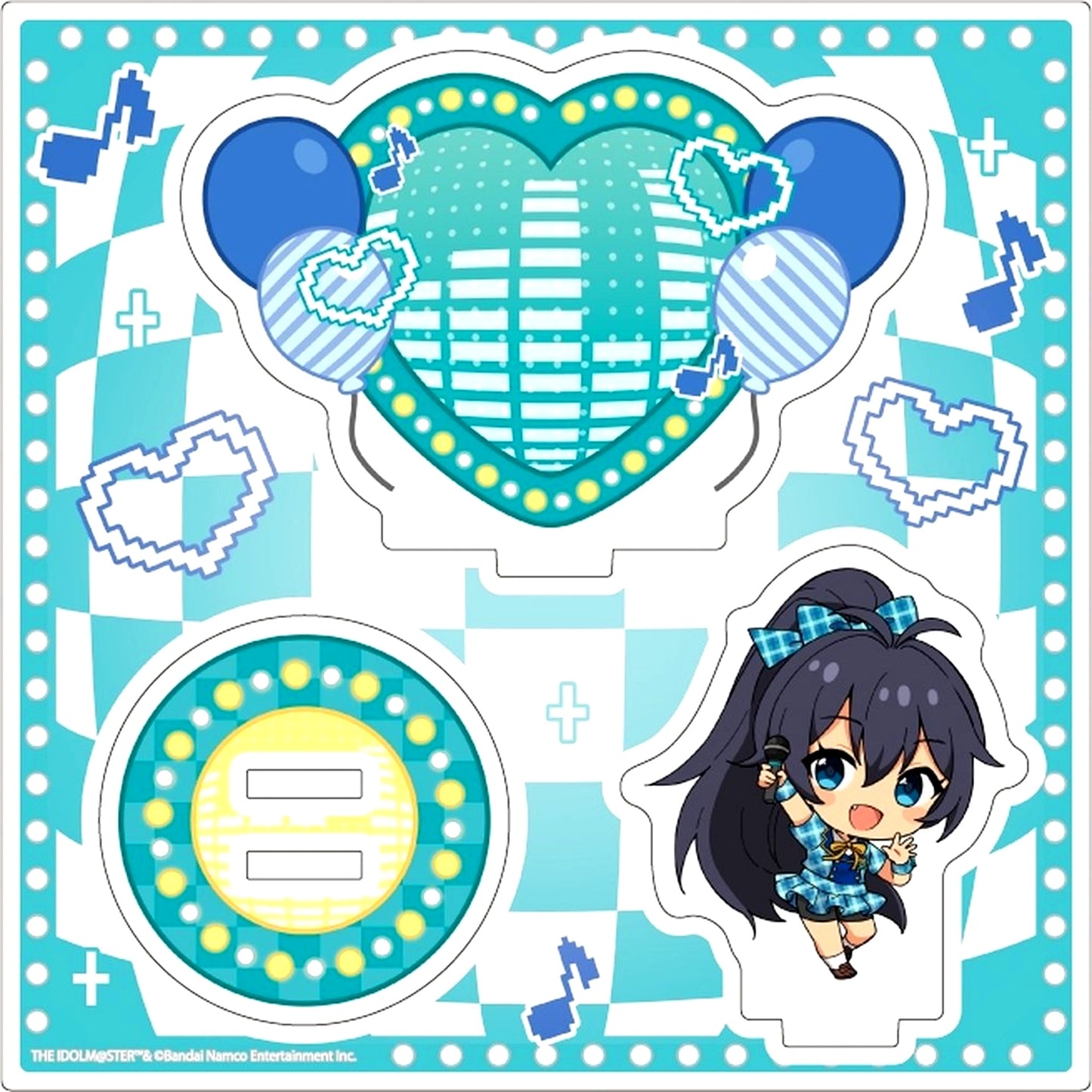 Hibiki Ganaha The Idolmaster Million Live! Karaoke Ver. Mini Chara Illustration Acrylic Stand Plate 26 [USED]