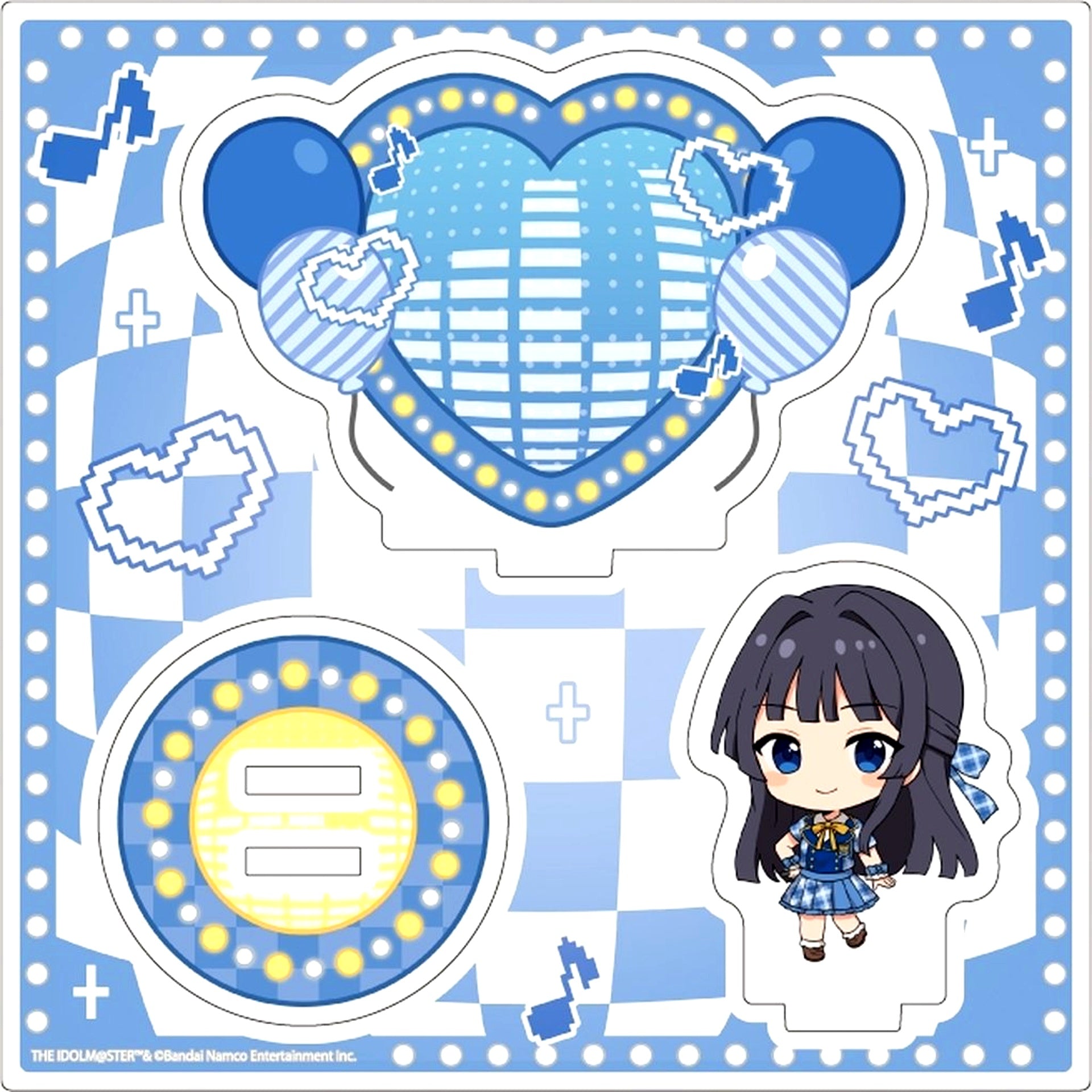 Shizuka Mogami The Idolmaster Million Live! Karaoke Ver. Mini Chara Illustration Acrylic Stand Plate 28 [USED]