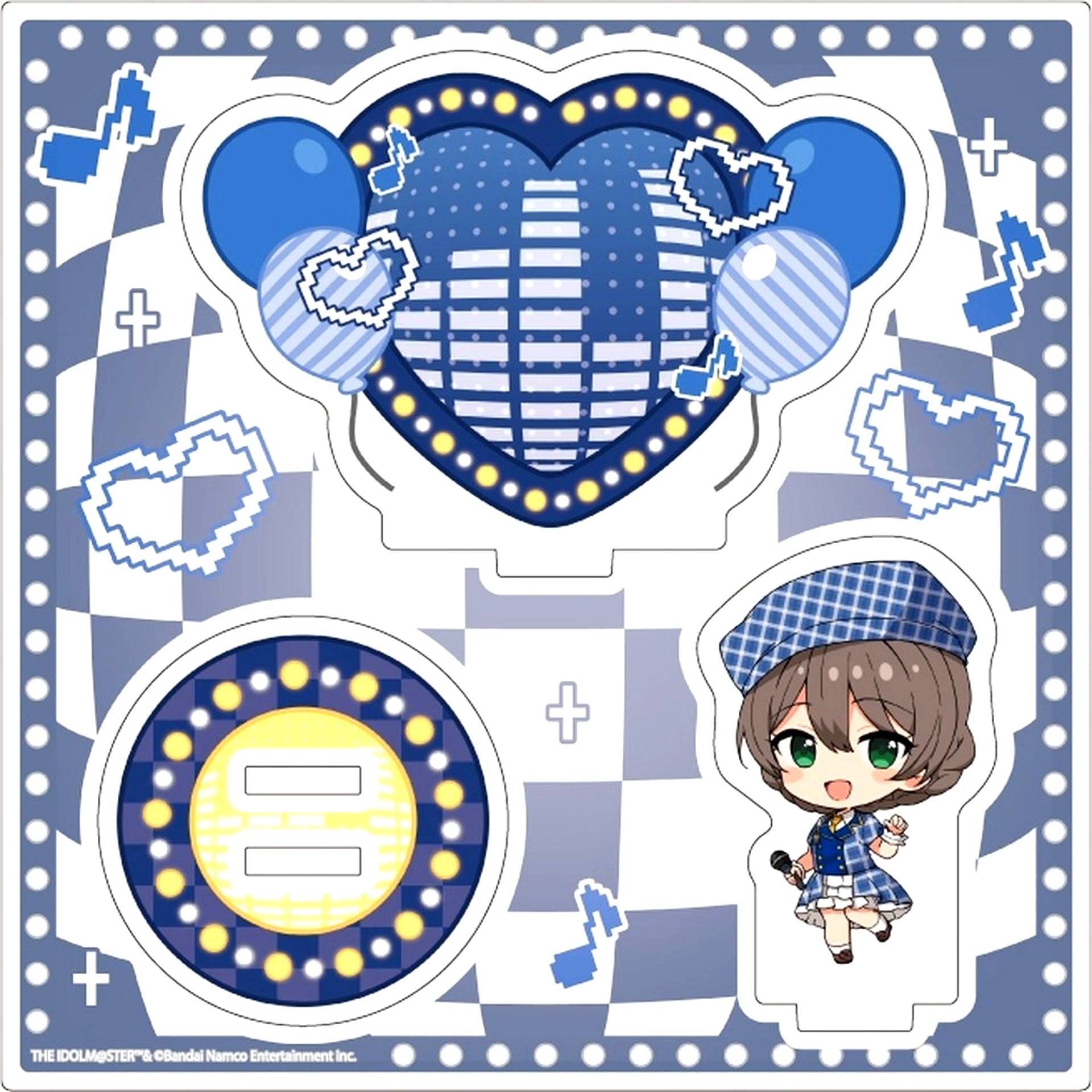 Kaori Sakuramori The Idolmaster Million Live! Karaoke Ver. Mini Chara Illustration Acrylic Stand Plate 29 [USED]