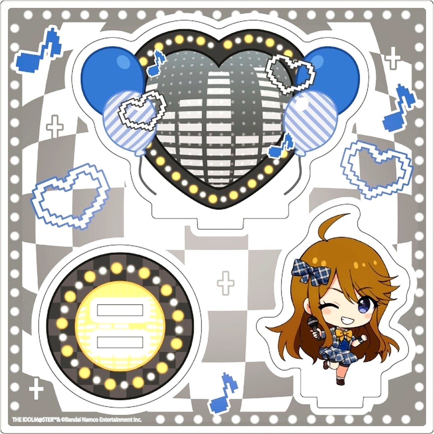 Megumi Tokoro The Idolmaster Million Live! Karaoke Ver. Mini Chara Illustration Acrylic Stand Plate 30 [USED]