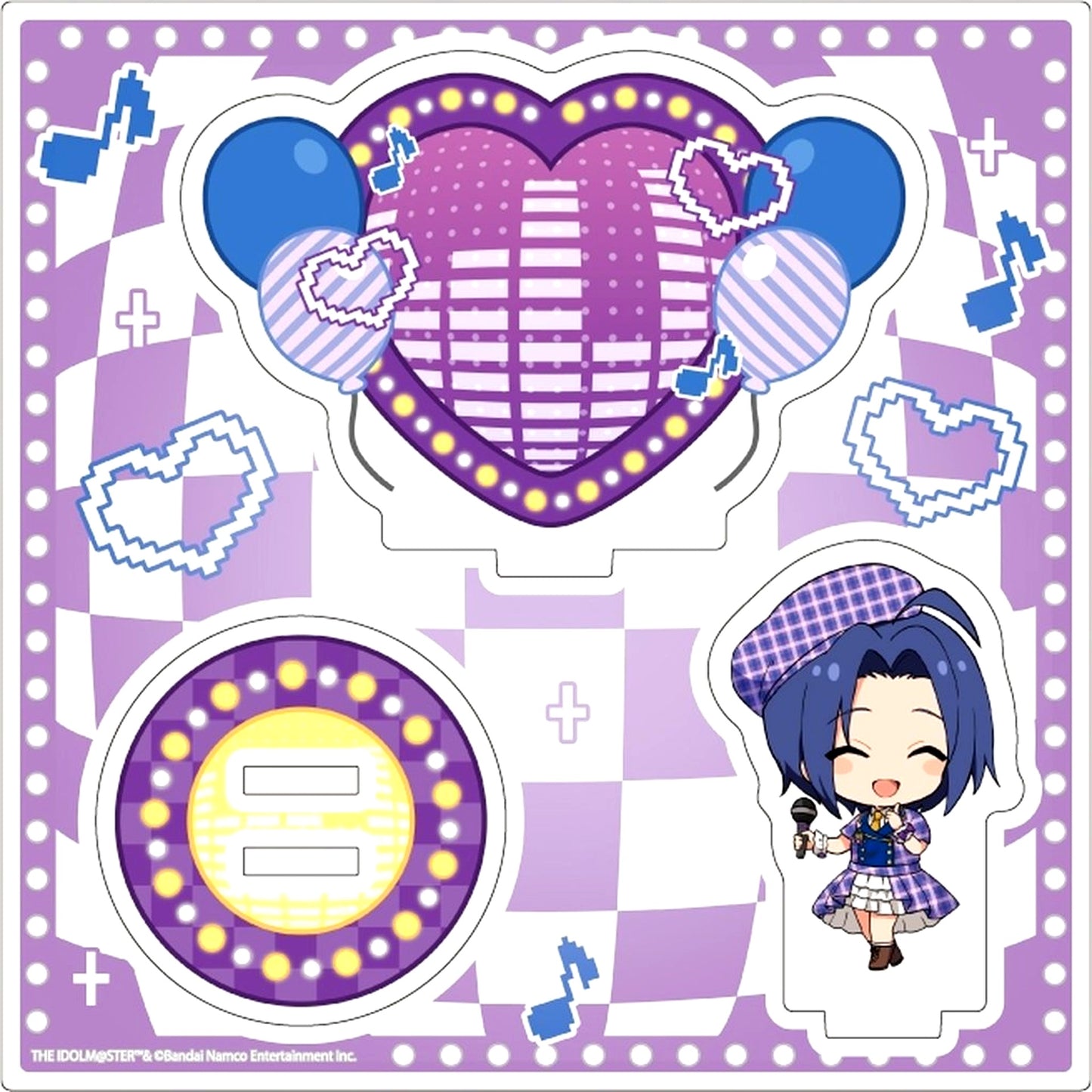 Azusa Miura The Idolmaster Million Live! Karaoke Ver. Mini Chara Illustration Acrylic Stand Plate 32 [USED]