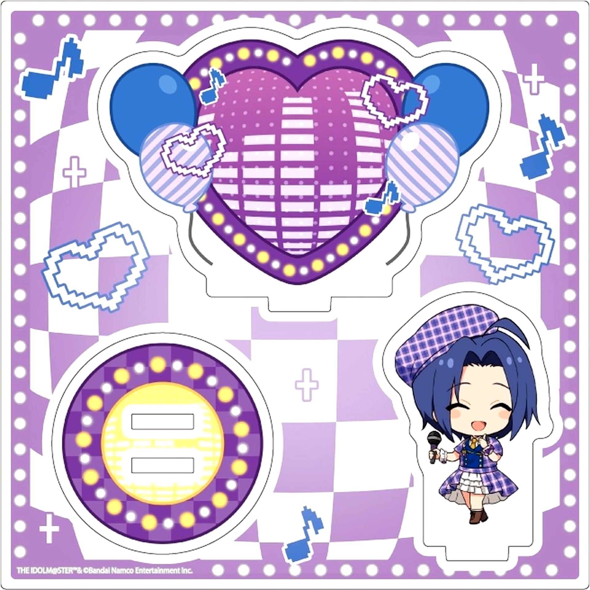 Azusa Miura The Idolmaster Million Live! Karaoke Ver. Mini Chara Illustration Acrylic Stand Plate 32 [USED]
