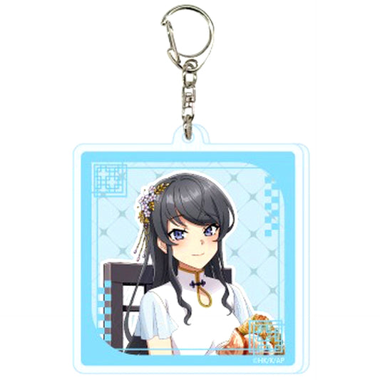 Mai Sakurajima 1. Rascal Does Not Dream of Santa Claus Acrylic Keychain 01. New & Original Illustration [USED]
