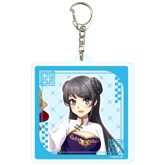 Mai Sakurajima 2. Rascal Does Not Dream of Santa Claus Acrylic Keychain 01. New & Original Illustration [USED]