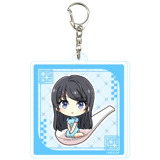 Mai Sakurajima 3. Rascal Does Not Dream of Santa Claus Acrylic Keychain 01. New & Original Illustration [USED]