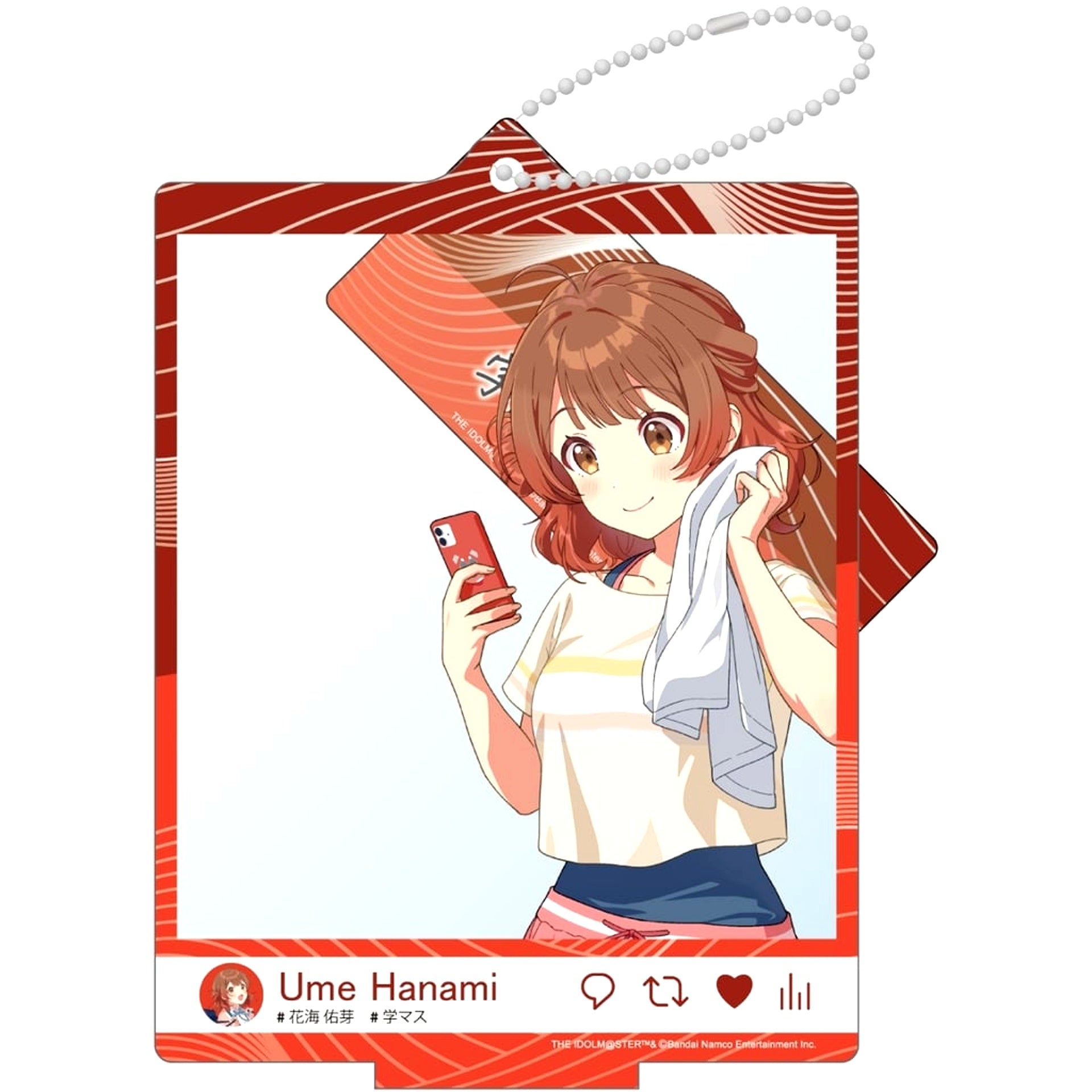 Ume Hanami Gakuen Idolmaster Training Clothes Ver. Selfie Style Acrylic Stand [USED]