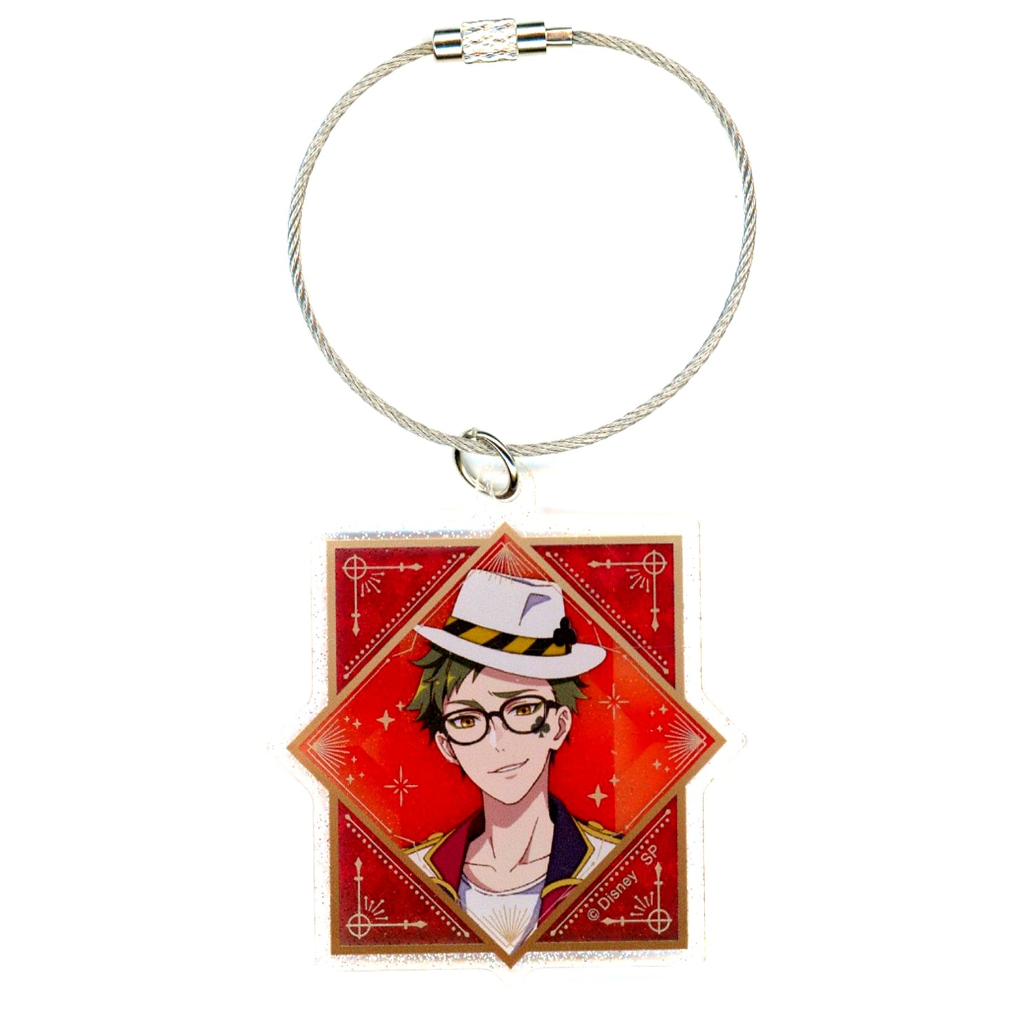 Trey Clover Disney Twisted-Wonderland The Animation Glitter Acrylic Keychain [USED]