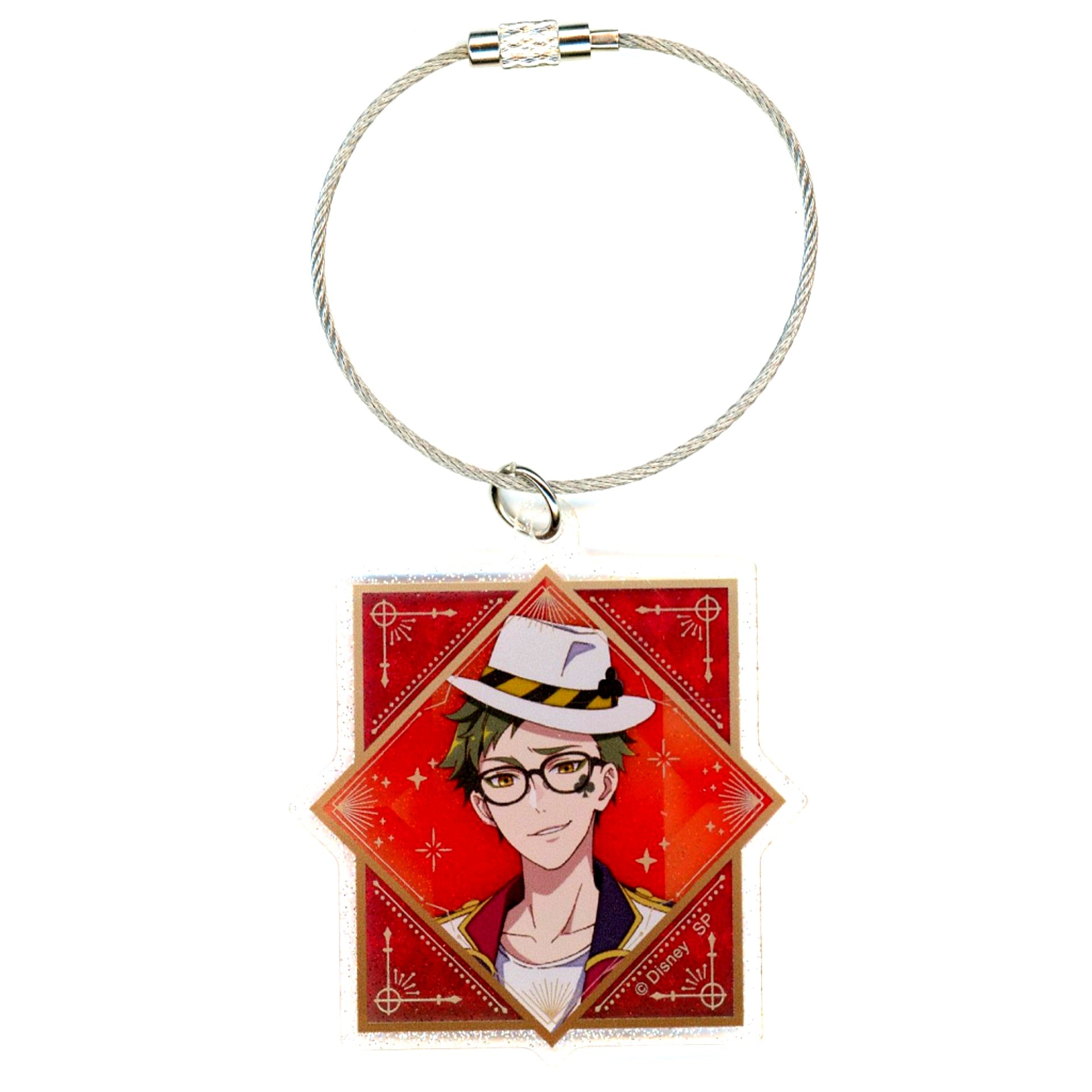 Trey Clover Disney Twisted-Wonderland The Animation Glitter Acrylic Keychain [USED]