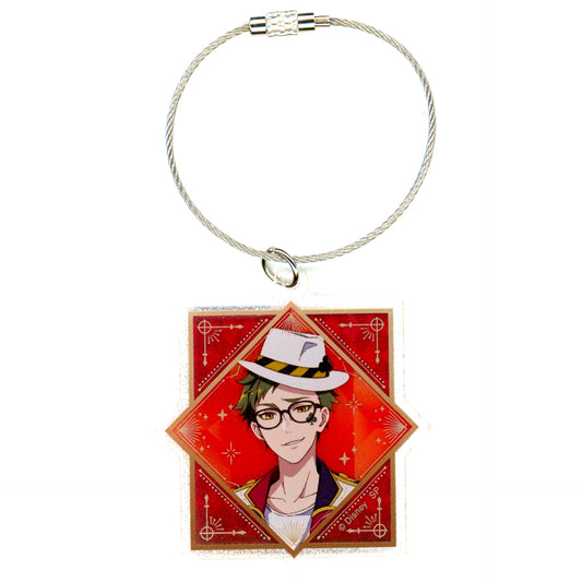 Trey Clover Disney Twisted-Wonderland The Animation Glitter Acrylic Keychain [USED]