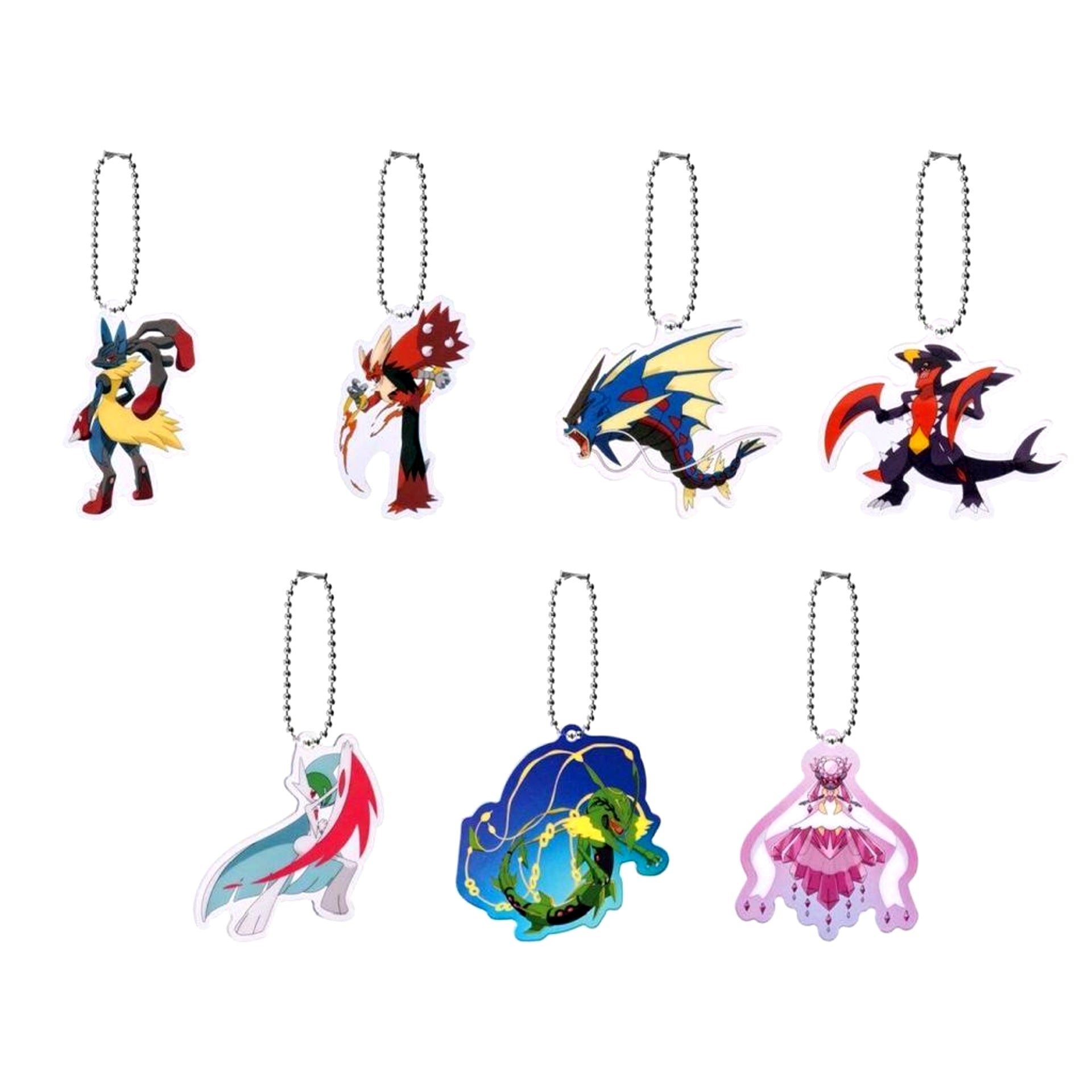 Set of 7 Pokemon Mega Evolution Acrylic Swing [USED]