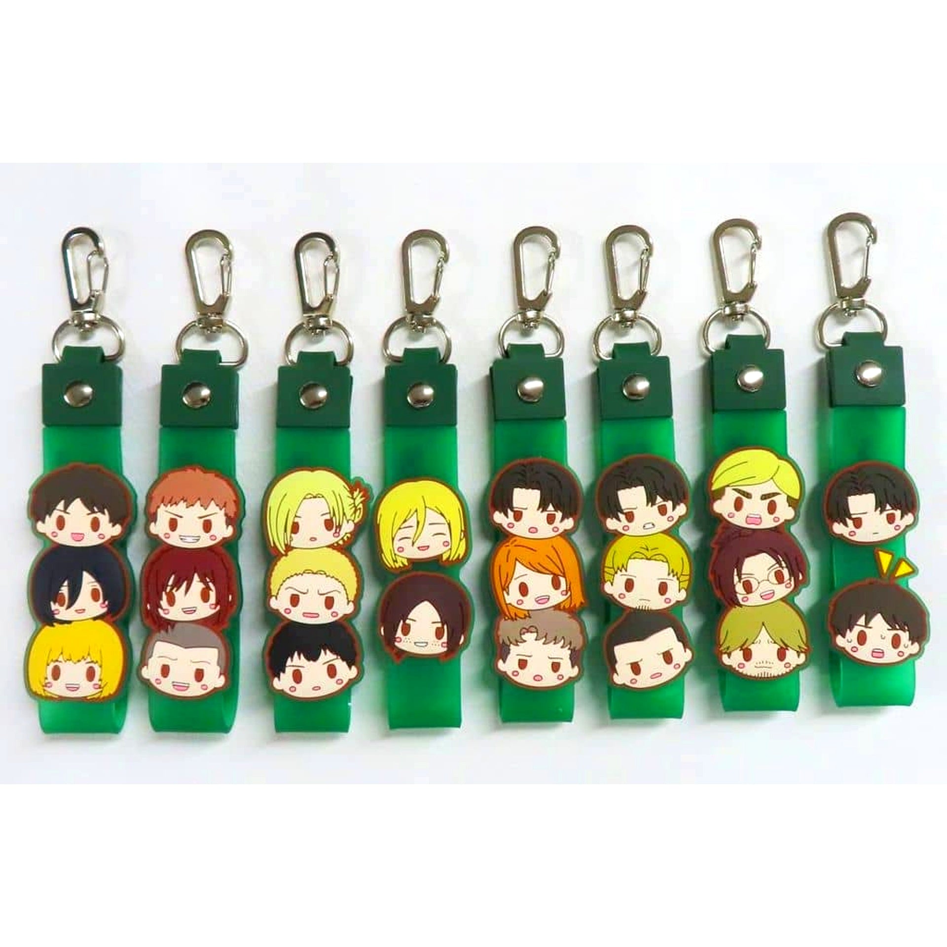 Ellen & Others Attack on Titan All 8 Types Set Ichiban Kuji I'll Take Down the Beast Titan Pokotto Charm Prize I [USED]