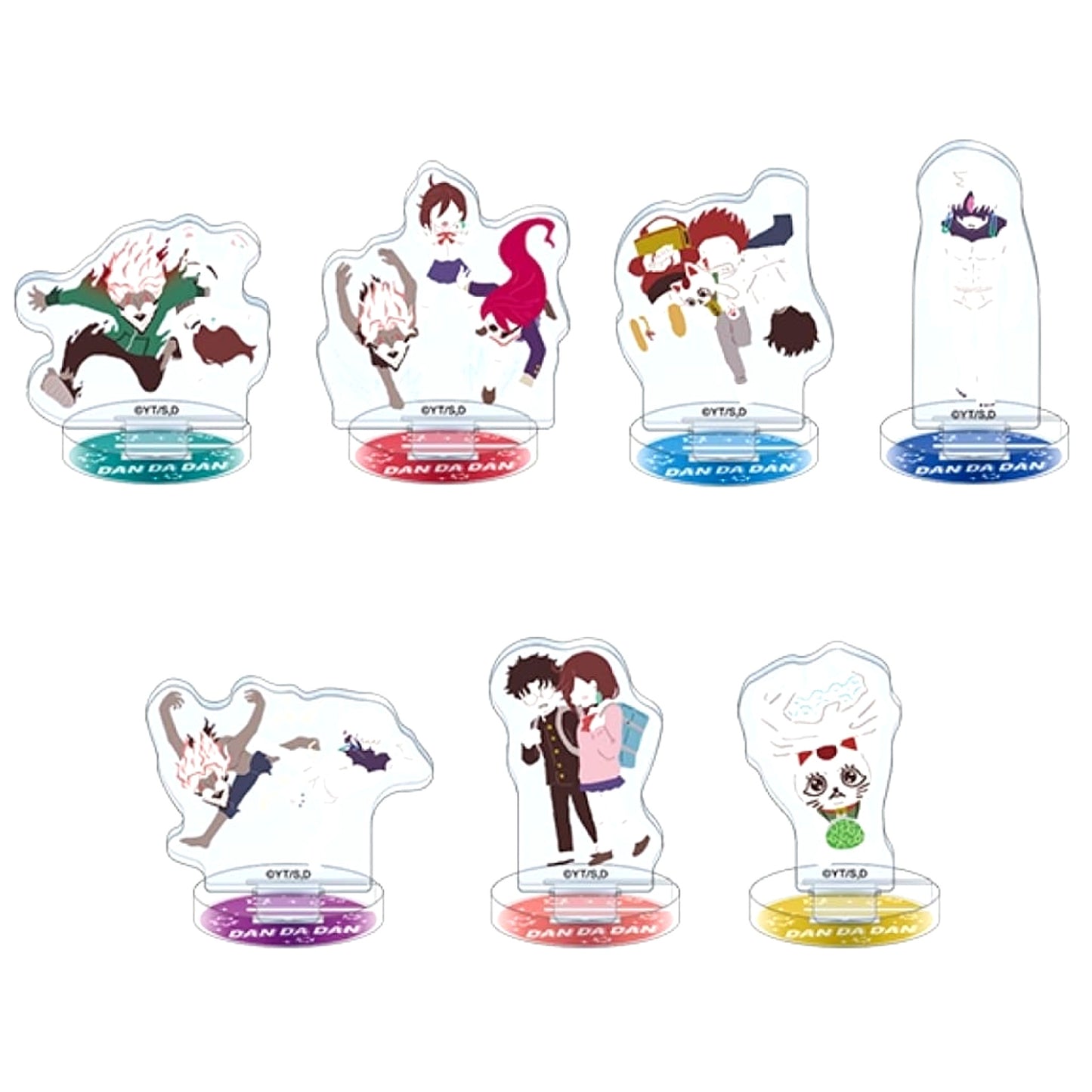 Dandadan ChuaSta Miniature Acrylic Stand Collection Yuru Palette Set of 7 [USED]