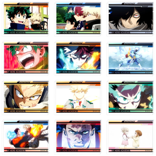 Set of 12 My Hero Academia Acrylic Block Collection Season 7 Famous Scenes [USED]