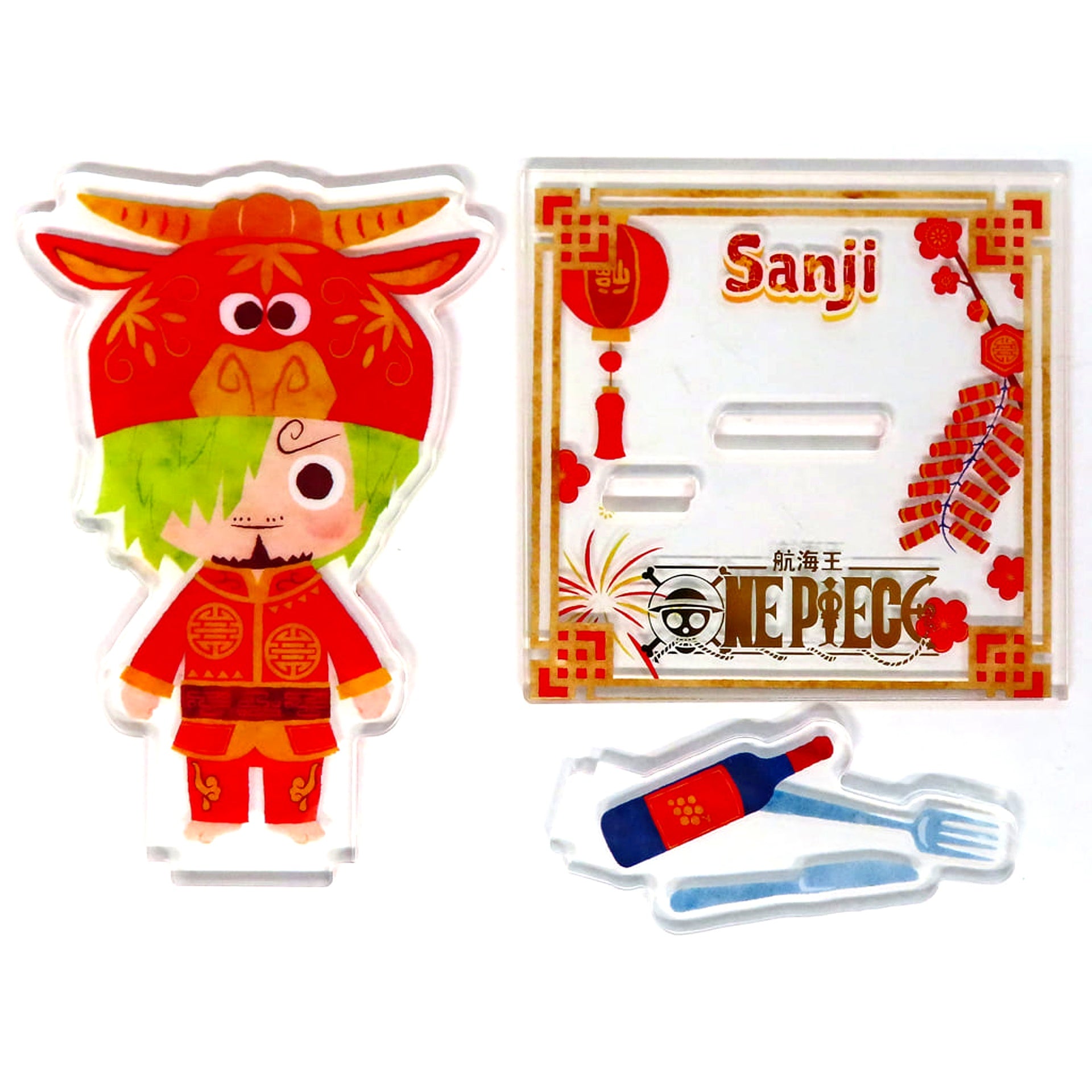 Sanji One Piece Year of the Ox New Year Trading Acrylic Stand Shanghai Limited [USED]