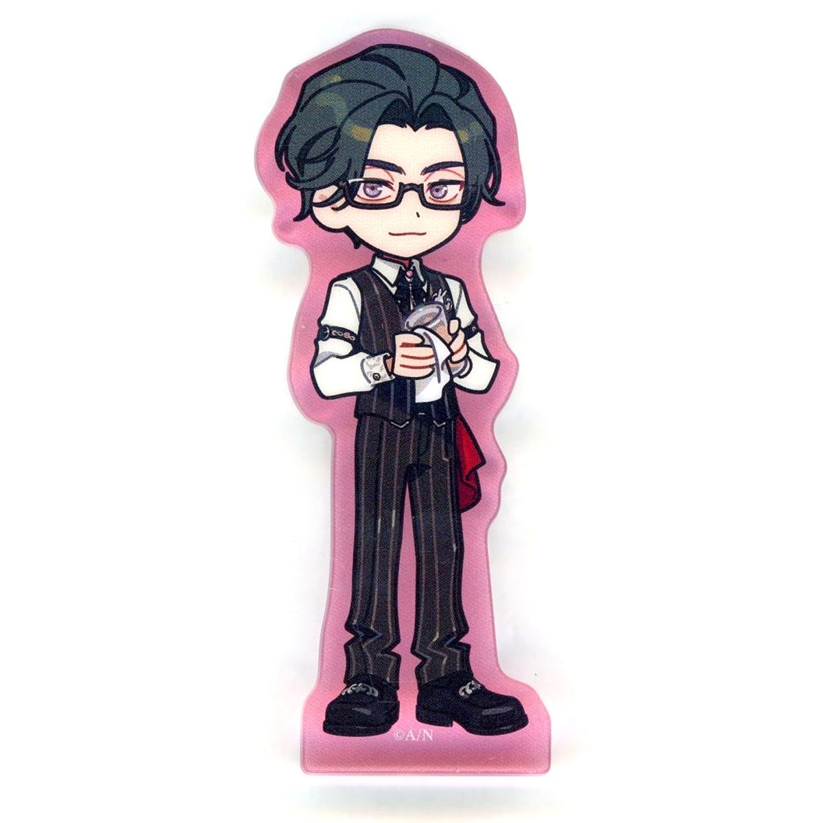 Itsuki Sakyo Virtual YouTuber Nijisanji Super Mellow Night Bar Mini Acrylic Block Eriburi [USED]