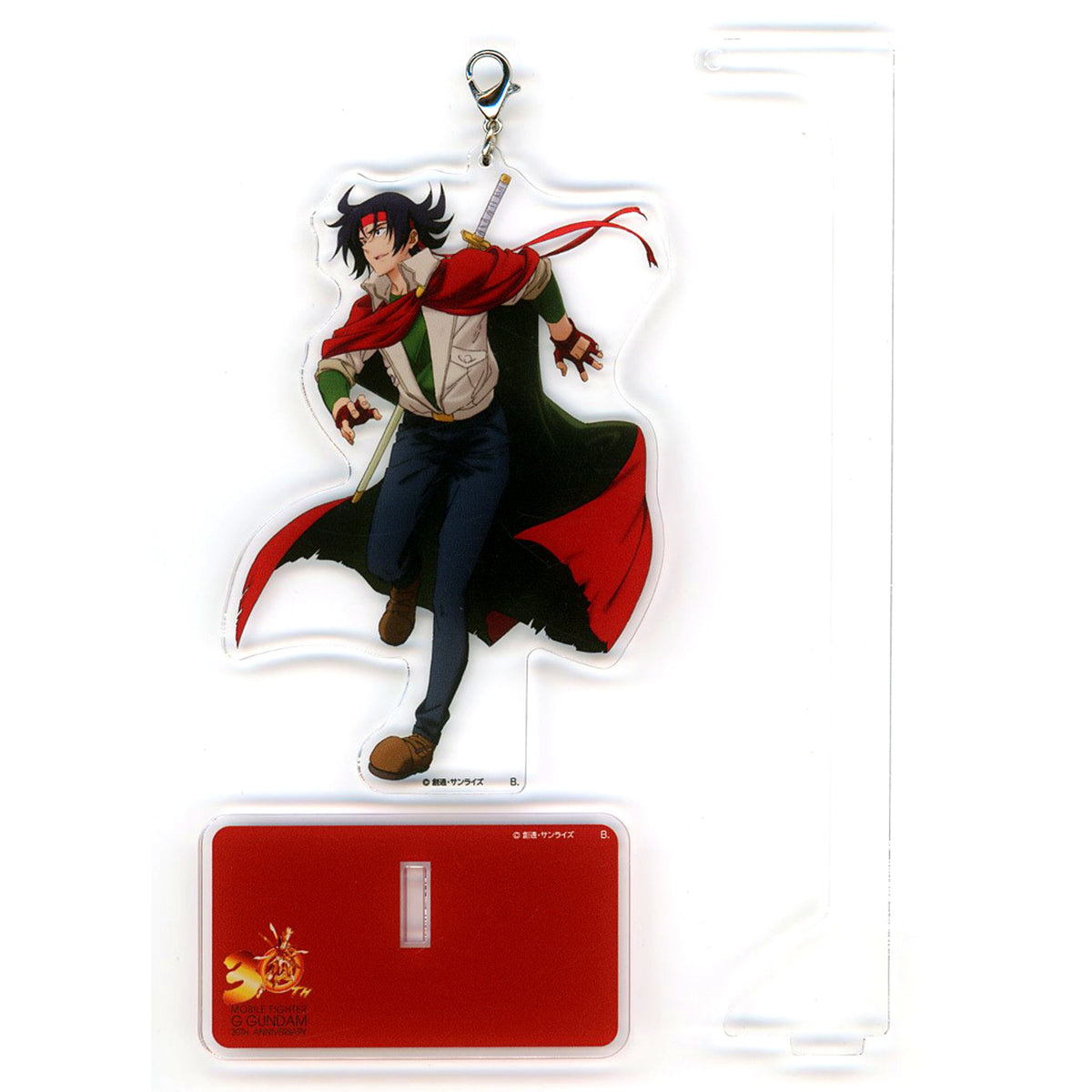 Domon Kasshu 30th Anniv Memorial Illustration Swaying Acrylic Stand Mobile Fighter G Gundam [USED]