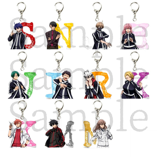 Set of 11 Tougen Anki Trading Initial Keychain [USED]