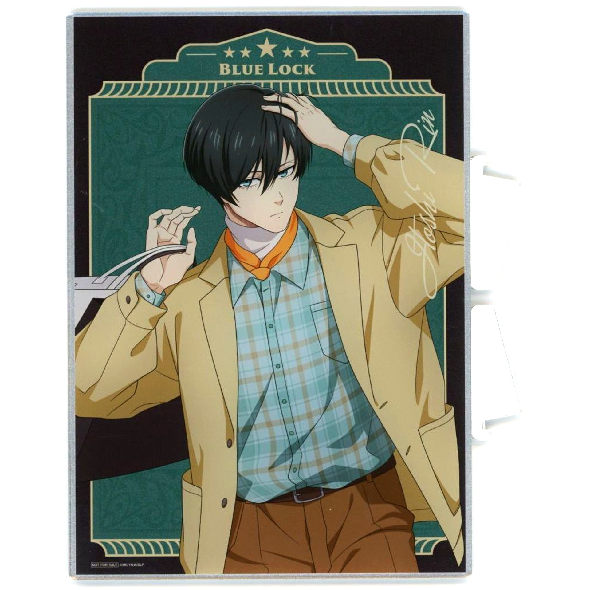 Rin Itoshi A Prize Metallic Acrylic Panel Blue Lock x Tokyu Land Blue Lock Scramble Shibuya Seiha Striker Game [USED]