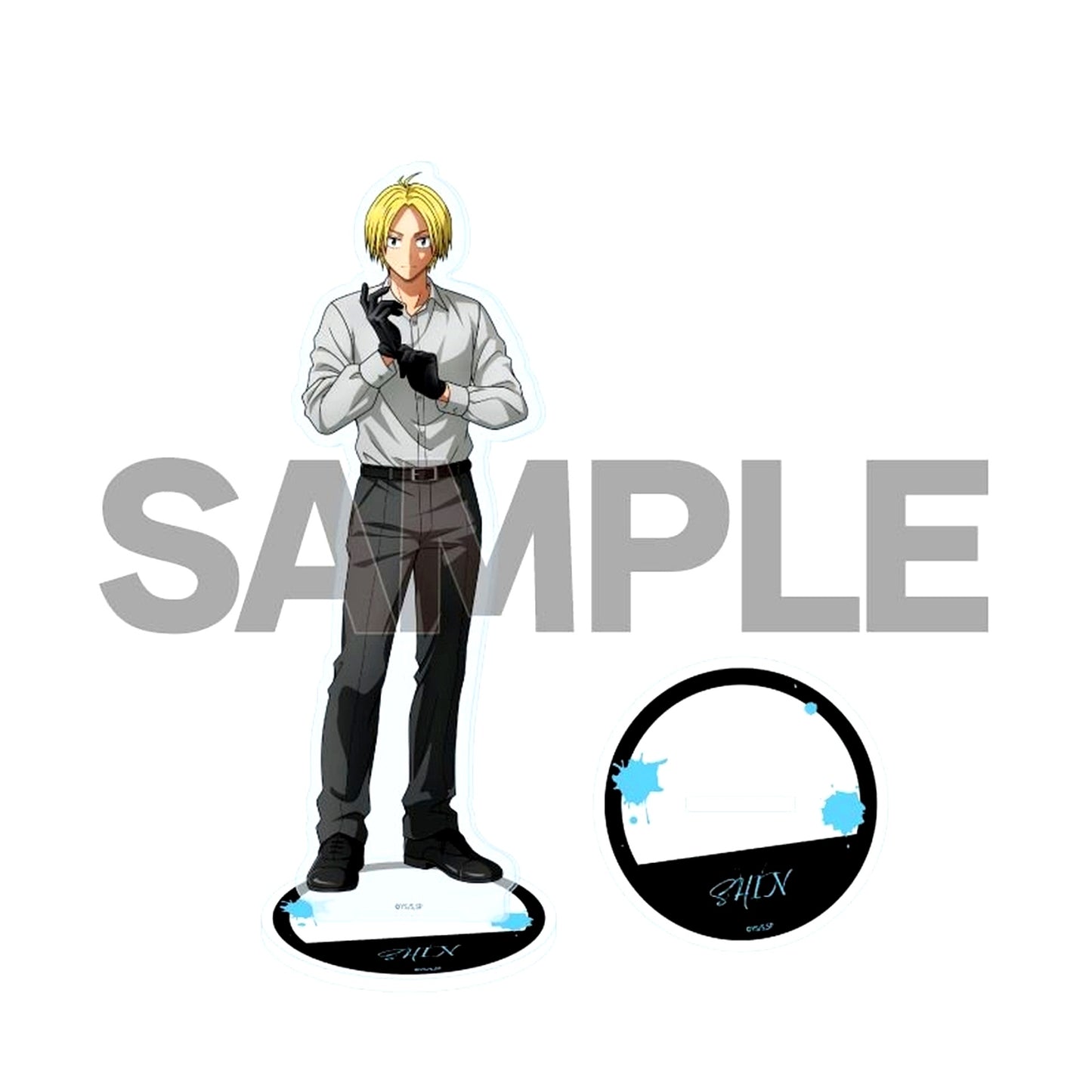 53 Shin Asakura Sakamoto Days Leather Gloves Ver. Illustration Acrylic Stand [USED]