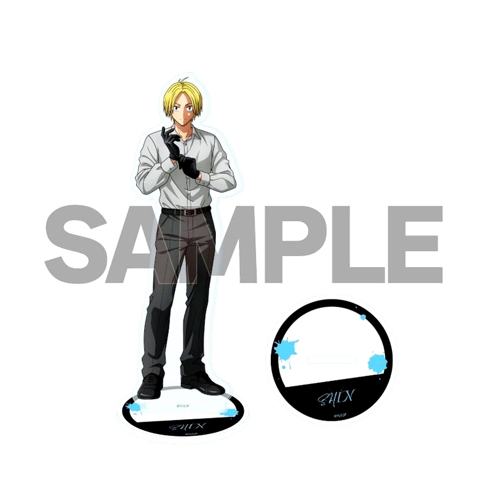 53 Shin Asakura Sakamoto Days Leather Gloves Ver. Illustration Acrylic Stand [USED]