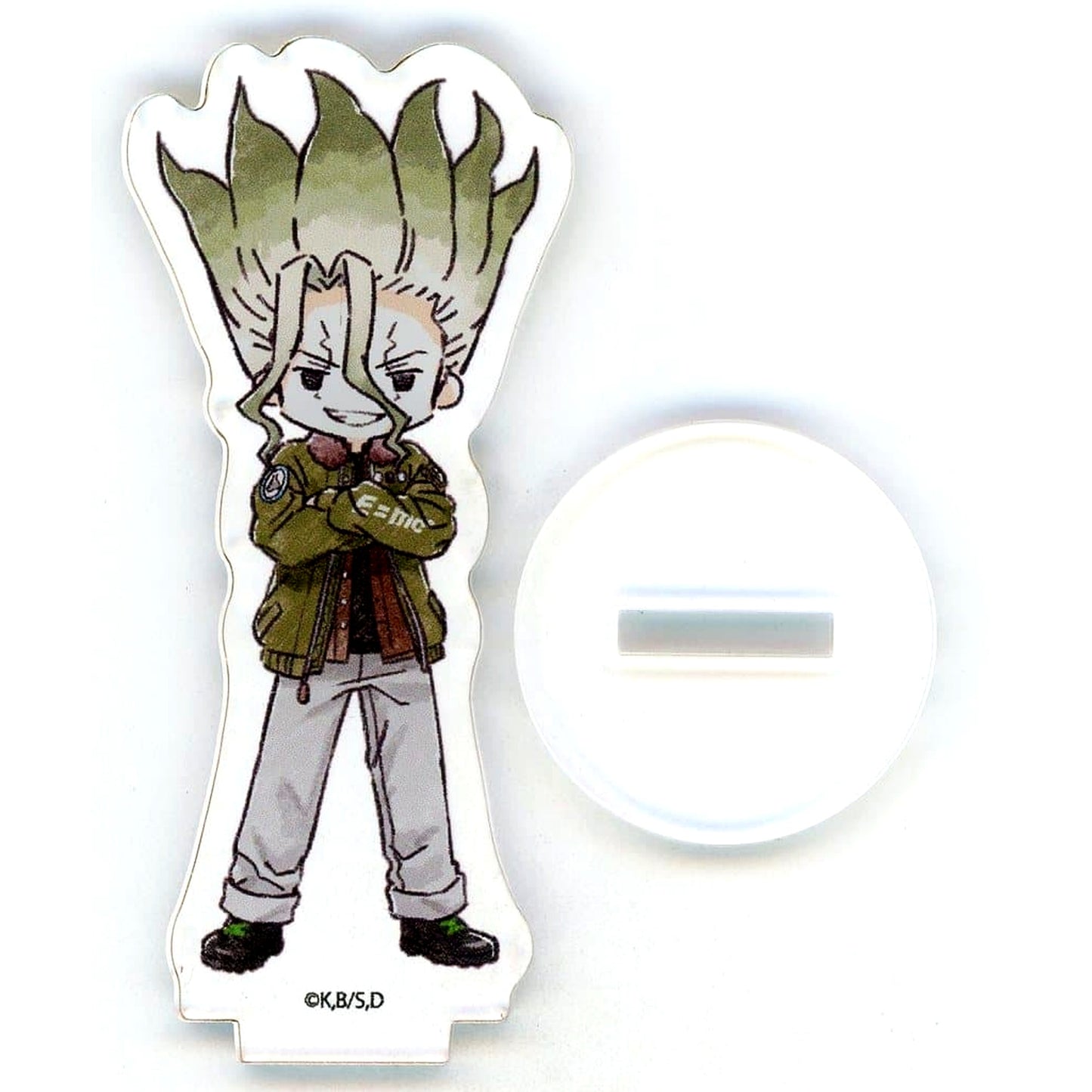 Senku Ishigami Dr. STONE GraffArt Illustration Pop Up Store Acrylic Petit Stand No.18 Flight Jacket Ver. [USED]
