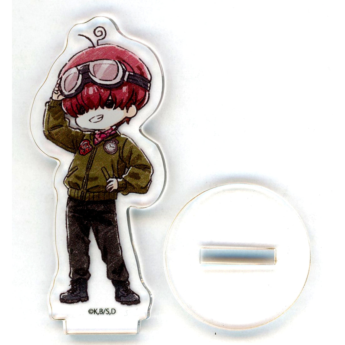 Joel Gear 18. Dr.STONE Flight Jacket Ver. GraffArt Illustration POP UP STORE Acrylic Petit Stand [USED]