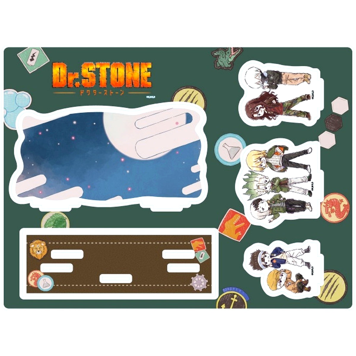 Design A 02. Dr.STONE Flight Jacket Ver. GraffArt Illustration Acrylic Diorama POP UP STORE [USED]
