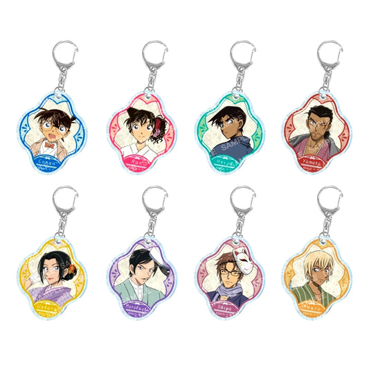 Set of 8 Detective Conan Washi Style Acrylic Keychain Collection [USED]