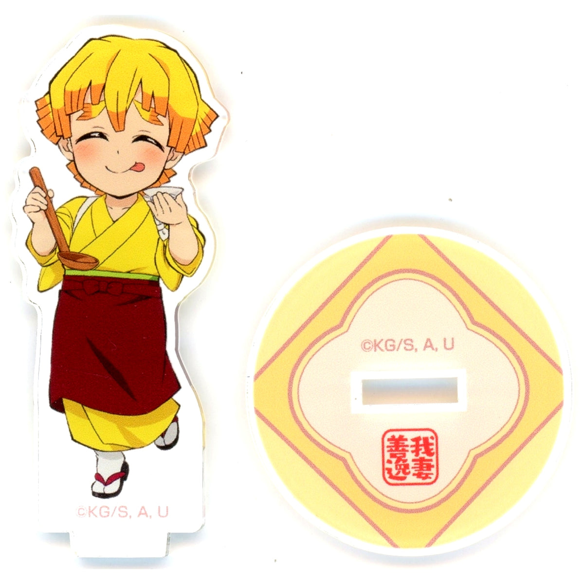 Zenitsu Agatsuma Chibi Acrylic Stand Demon Slayer: Kimetsu no Yaiba Pop up Shop Kimetsu Shokudo [USED]