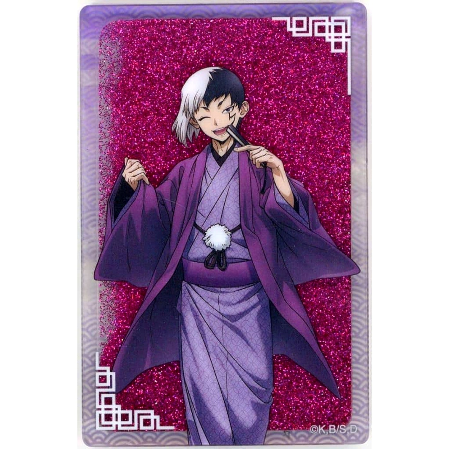 Gen Asagiri Dr. STONE TaS10th Ver. Newly Drawn Glitter Acrylic Block TOHO animation STORE 10th Anniversary Pop-Up in Marui Goods [USED]