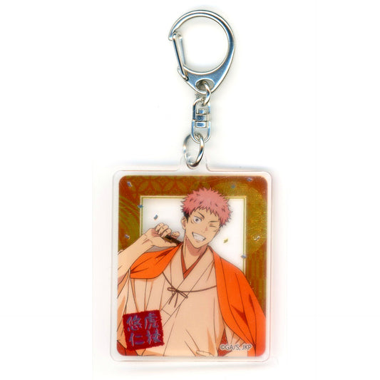 Yuji Itadori Jujutsu Kaisen TaS 10th Ver Metallic Acrylic Keychain TOHO animation STORE 10th Anniversary Marui [USED]
