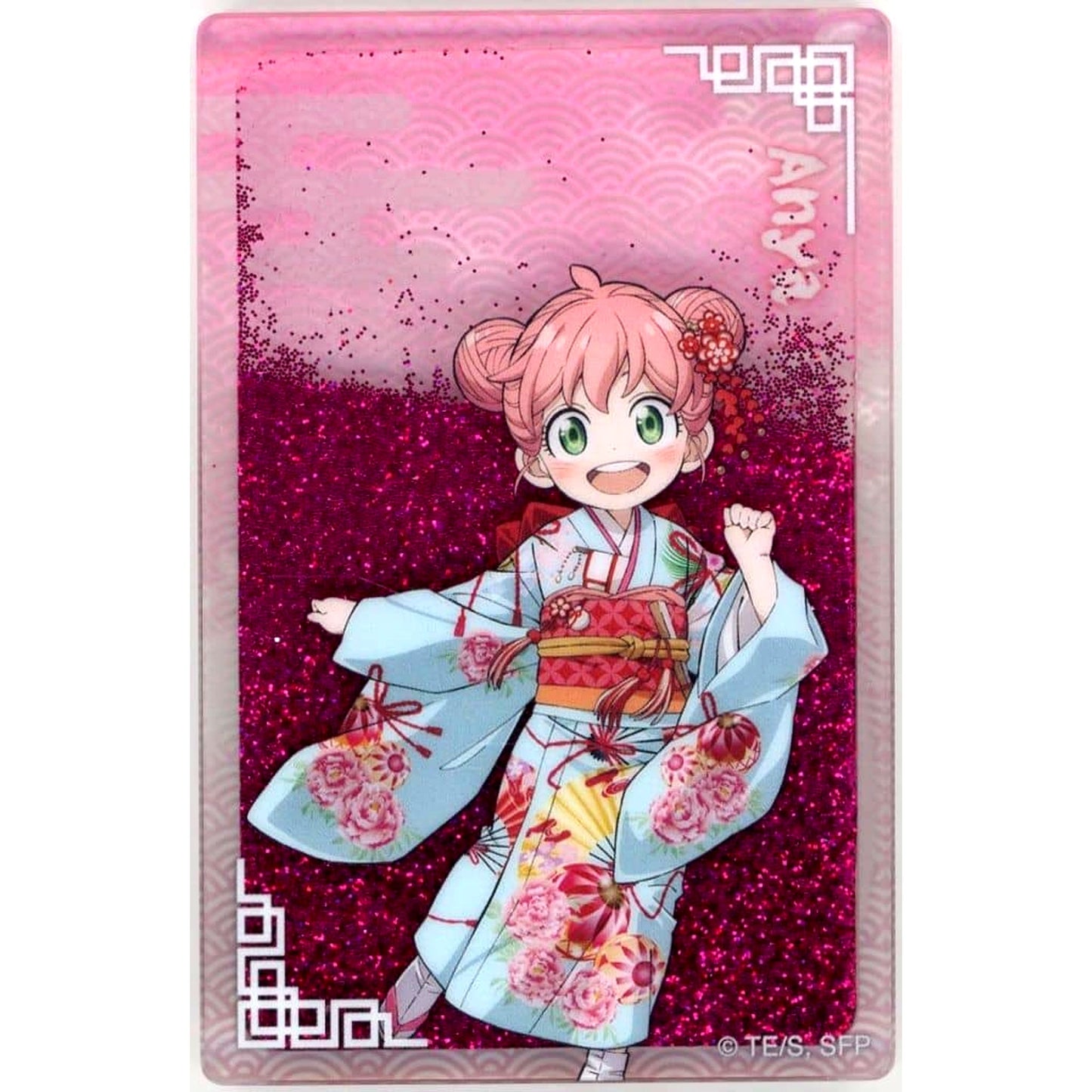 Anya Forger SPY x FAMILY Original Illustration Glitter Acrylic Block TaS10th Ver. TOHO animation STORE 10th Anniversary Pop-Up Shop in Marui Goods [USED]