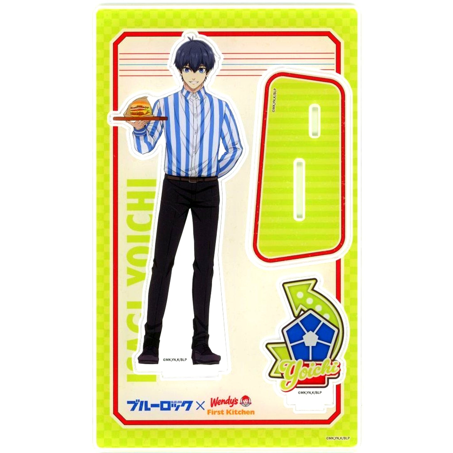 Yoichi Isagi BIG Acrylic Stand Figure Blue Lock x Wendy's First Kitchen [USED]