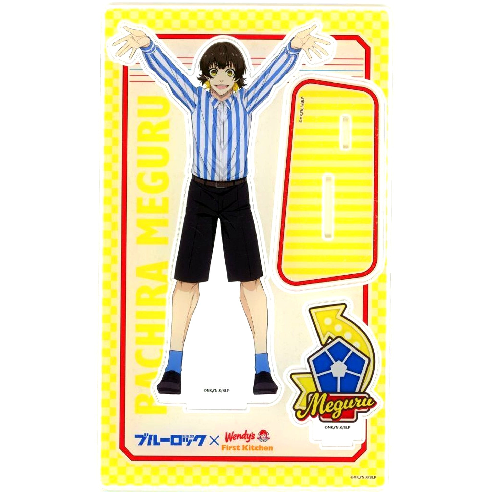 Meguru Bachira BIG Acrylic Stand Figure Blue Lock x Wendy's First Kitchen [USED]