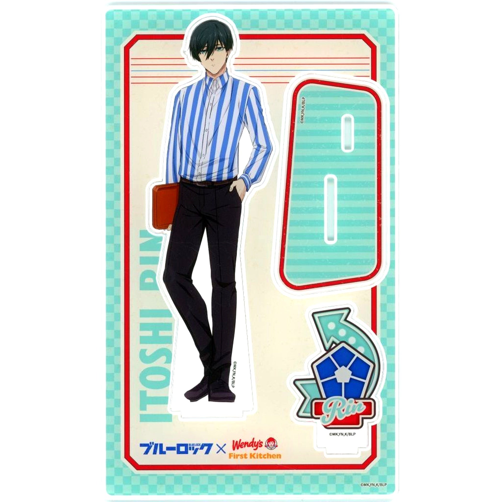 Rin Itoshi BIG Acrylic Stand Figure Blue Lock x Wendy's First Kitchen [USED]