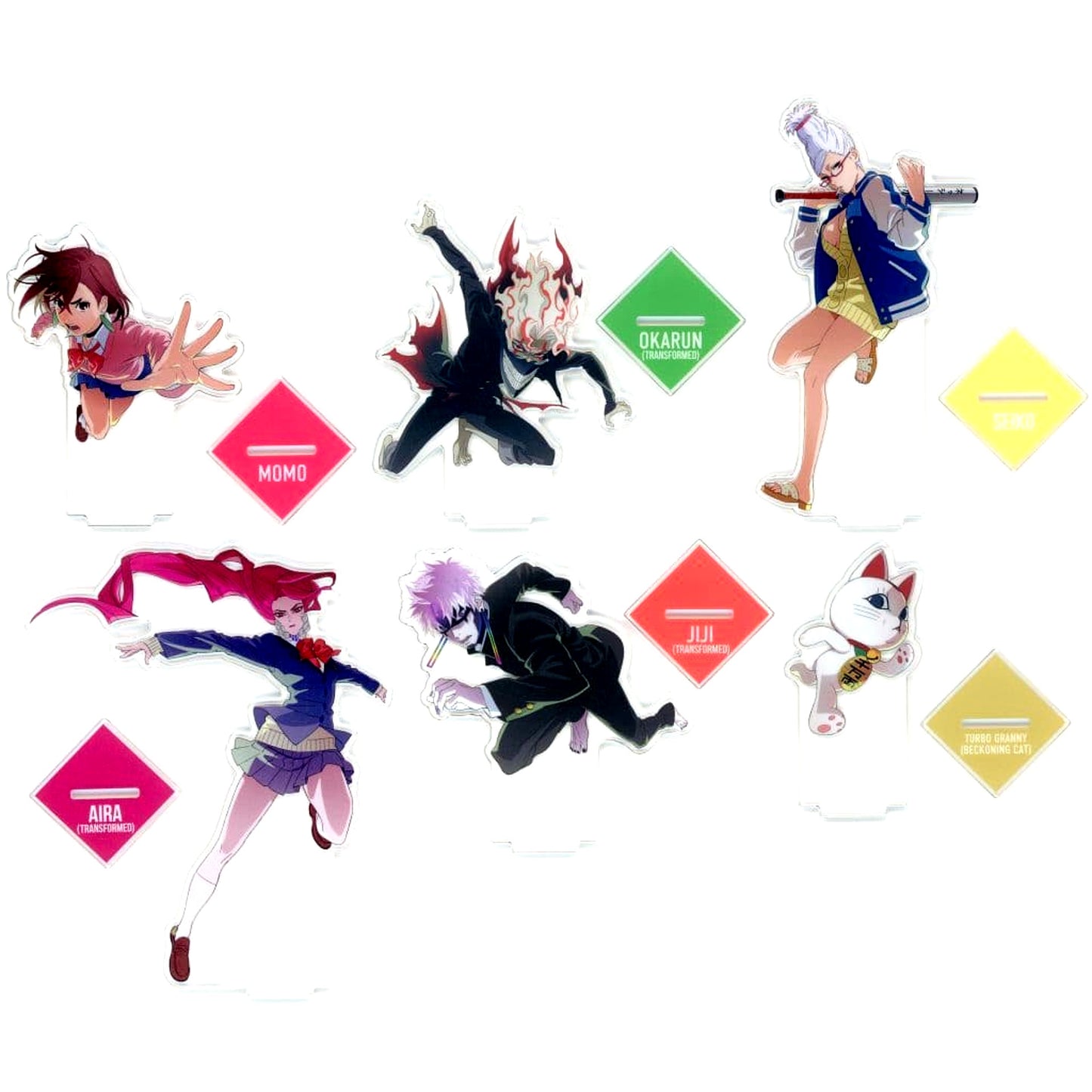 Momo Ayase & Others Dandadan All 6 Types Set Ichiban Kuji Overwhelming Horror, Sudden Assault! Acrylic Stand Prize E [USED]
