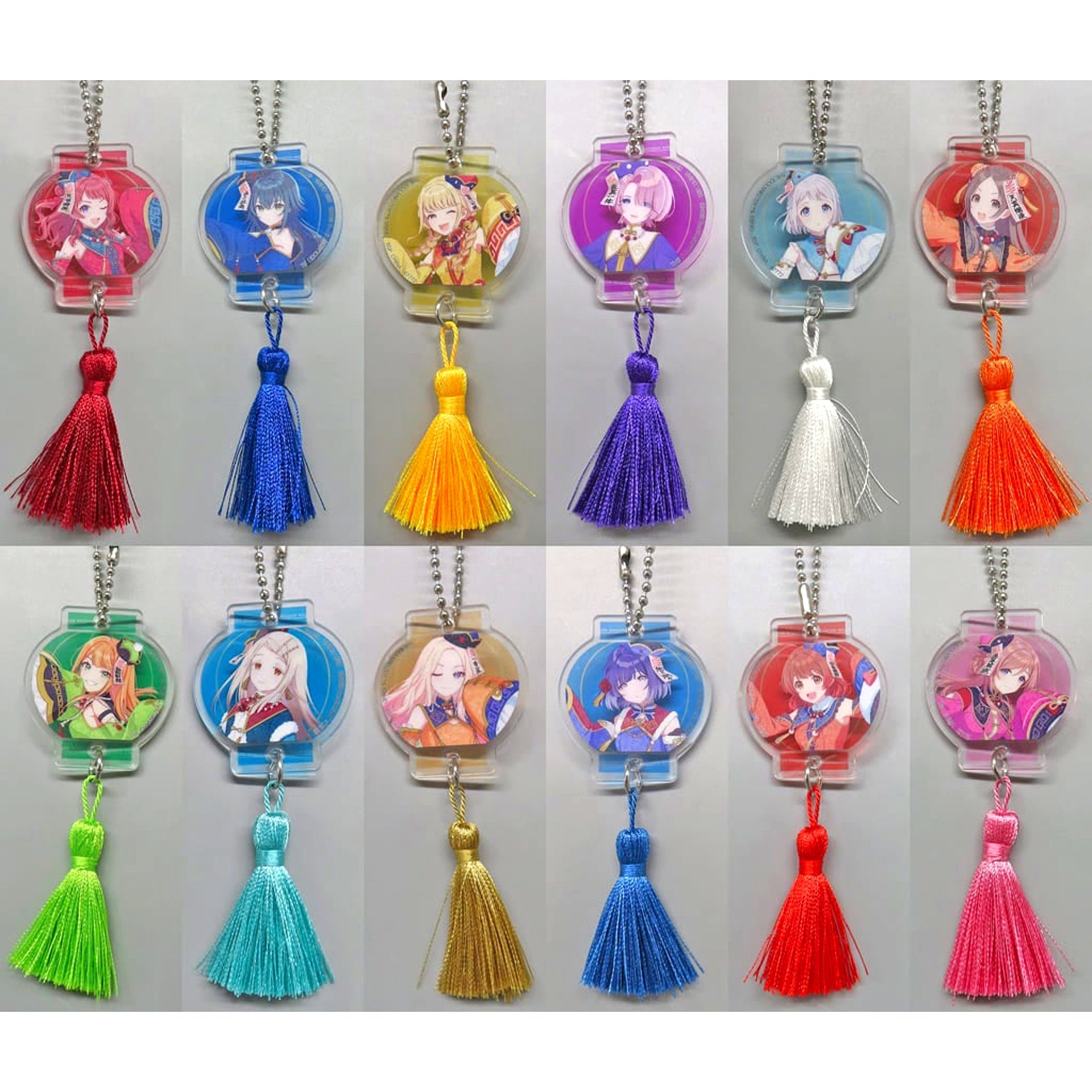 Saki Hanami & Others Gakuen iDOLM@STER All 12 Types Set Ichiban Kuji Part 3 Acrylic Charm with Tassel Prize E [USED]