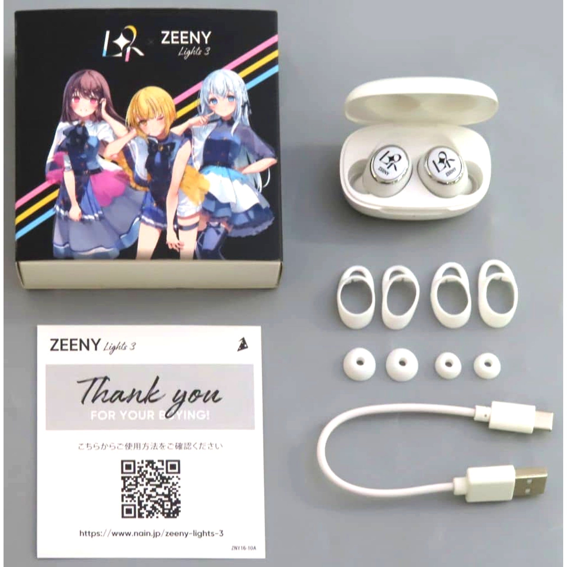 La Priere Virtual YouTuber Logo/White Collaboration Earphones La Priere x Zeeny [USED]