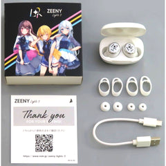 La Priere Virtual YouTuber Logo/White Collaboration Earphones La Priere x Zeeny [USED]
