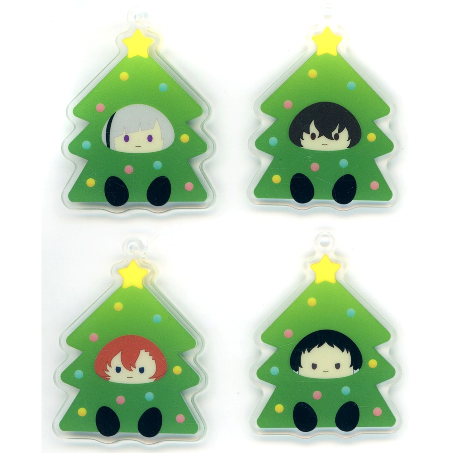 Set of 4 Bungo Stray Dogs Ornament Tapinui Acrylic Keychain Vol.1 Animate Girls Festival 2025 Goods [USED]