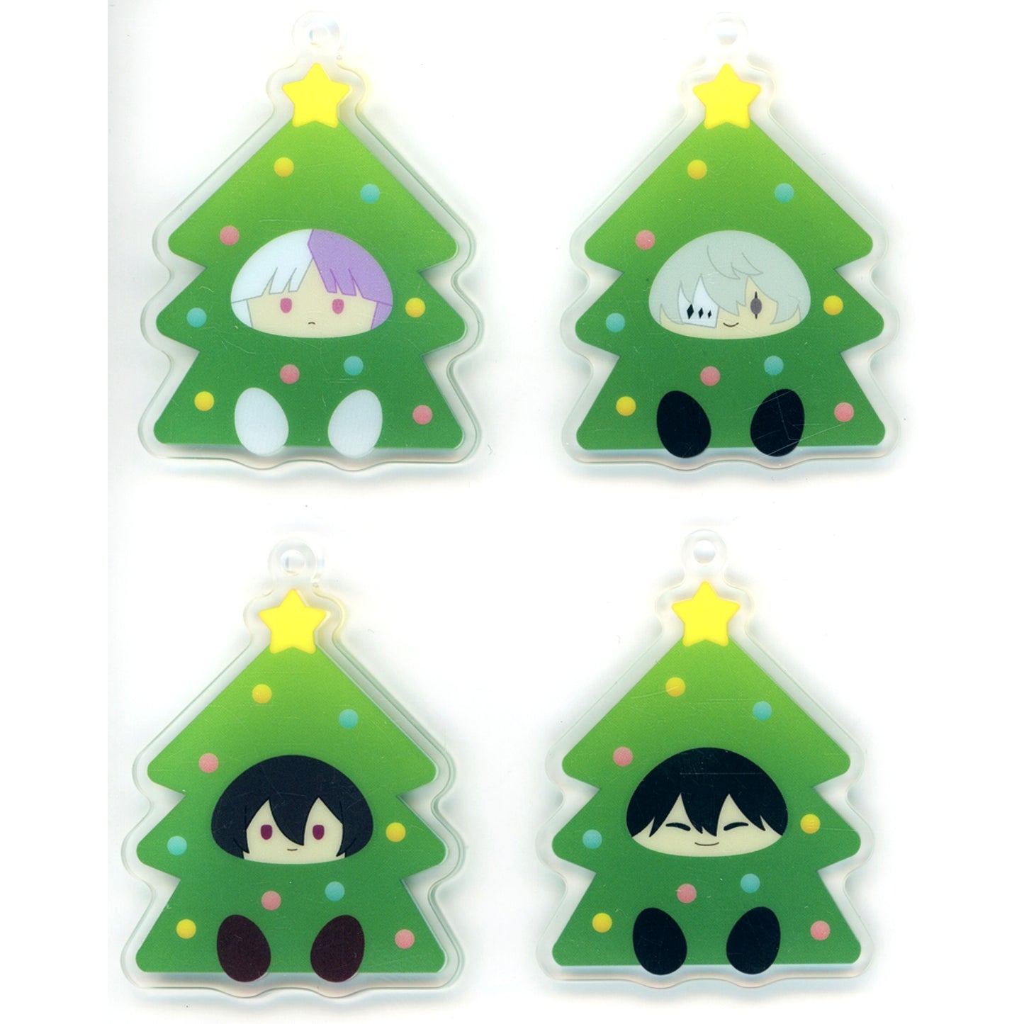 Set of 4 Bungo Stray Dogs Ornament Tapinui Acrylic Keychain Vol.2 Animate Girls Festival 2025 Goods [USED]