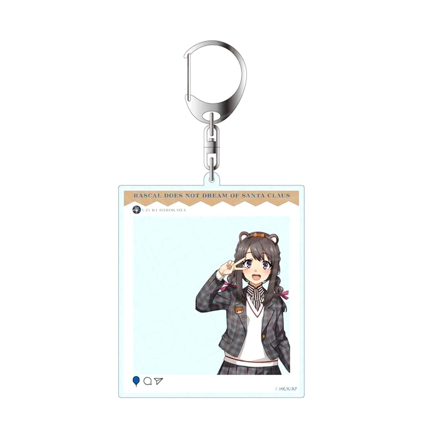 Uzuki Hirokawa SNS-Style Keychain Amusement Park Ver. TV Anime Rascal Does Not Dream of Santa Claus [USED]